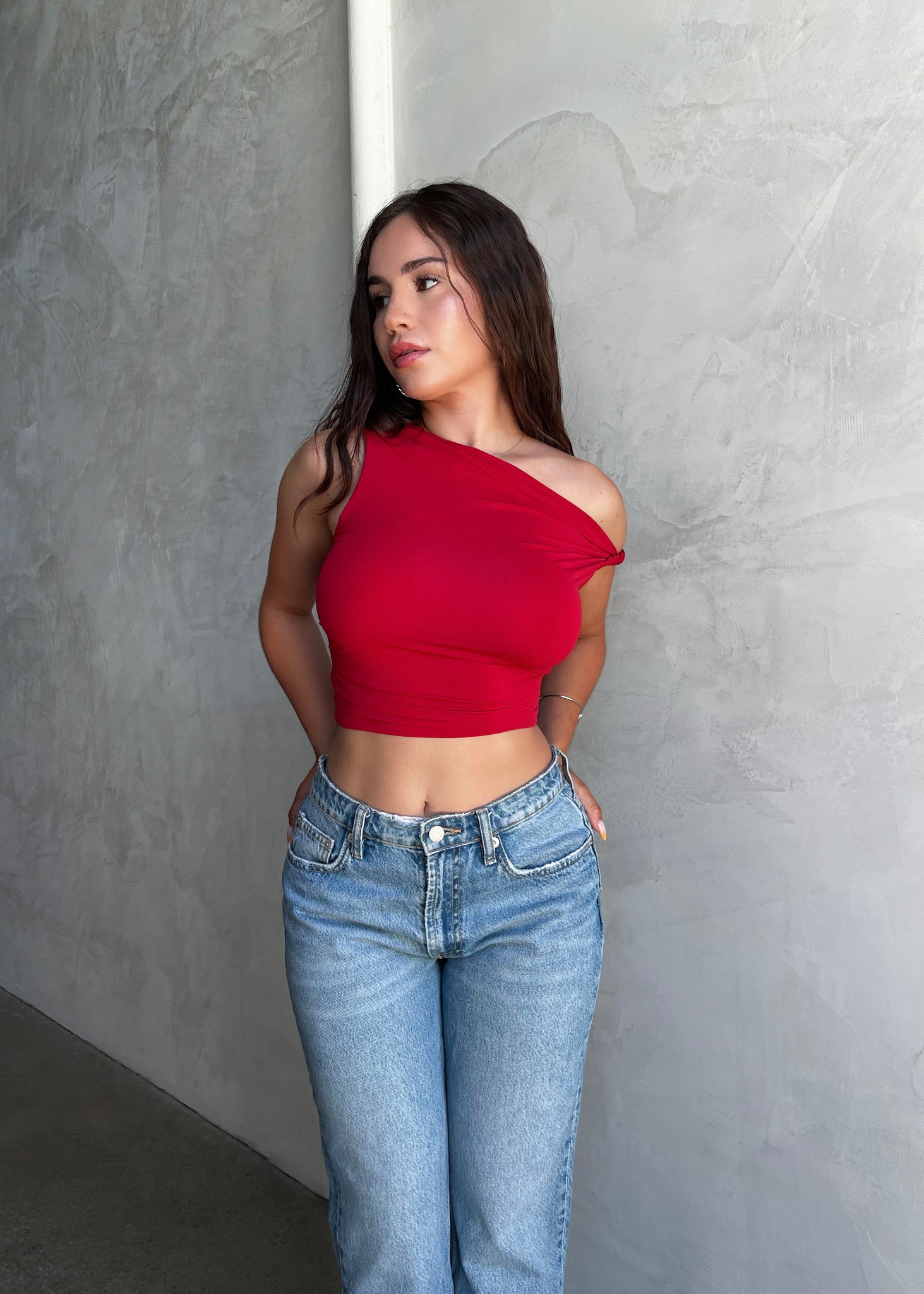 Ivy Top (cherry red)