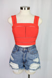 ~Super cute crop top - perfect for our Katie High Rise denim shorts  ~Fabric: cotton