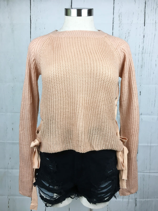 Lyla Lace-up Sweater